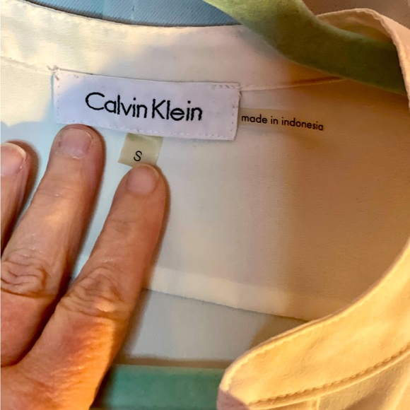 Calvin Klein Ladies Top Business Casual Ivory Cream size Small classic - Picture 3 of 5